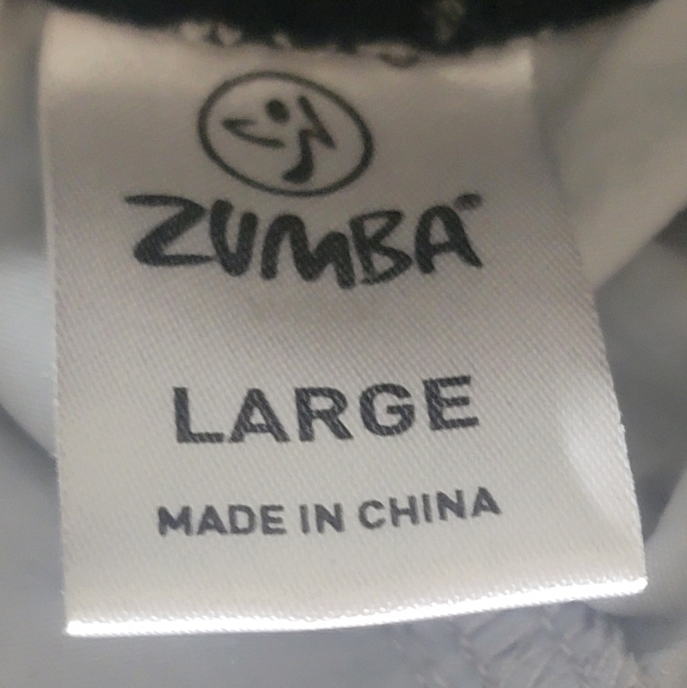 Zumba ultimate orbit cargo capri pants gray black size large - Picture 8 of 10